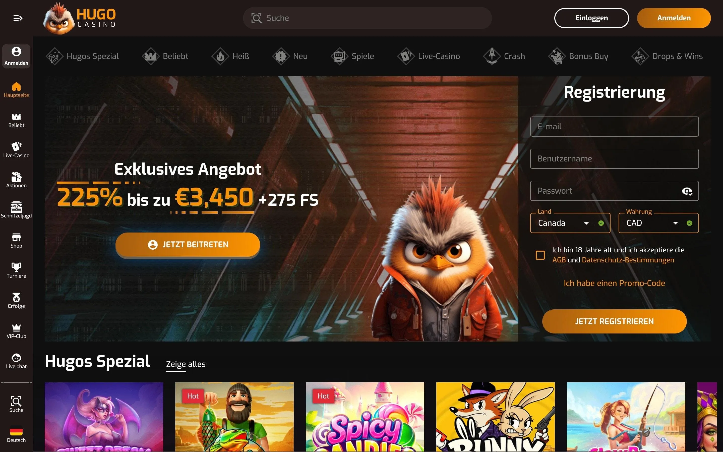 Hugo Casino Startseite